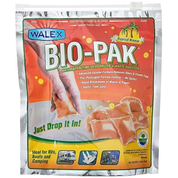 Walex Products Walex Products WALBIOTROPBG Bio-Pak Tropical Breeze is a Natural Enzyme Deodorizer & Waste Digester WALBIOTROPBG